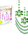 SPRING CHANDELIER MAKEOVER KIT - (3) Green Crystal Daisy + (3) 12" Green Crystal Garland (Set/6) - MagTrim Designs LLC