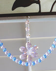 SPRING CHANDELIER MAKEOVER KIT - (3) Pink Crystal Daisy + (3) 12" Pink/Lavender Garland (Set/6) - MagTrim Designs LLC