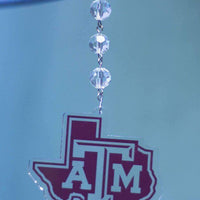 Texas A & M University - Logo Acrylic (set of 3) MAGNETIC ORNAMENT - MagTrim Designs LLC
