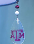 Texas A & M University - Logo Crystal (Set of 3) MAGNETIC ORNAMENT - MagTrim Designs LLC