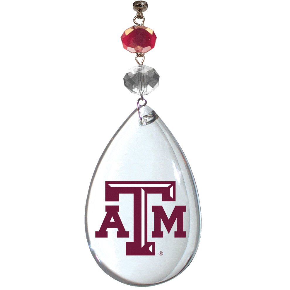 Texas A &amp; M University - Logo Crystal (Set of 3) MAGNETIC ORNAMENT - MagTrim Designs LLC