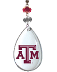 Texas A & M University - Logo Crystal (Set of 3) MAGNETIC ORNAMENT - MagTrim Designs LLC