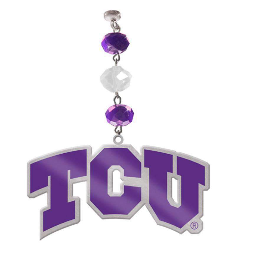 Texas Christian University - Logo Acrylic (set of 3) MAGNETIC ORNAMENT - MagTrim Designs LLC