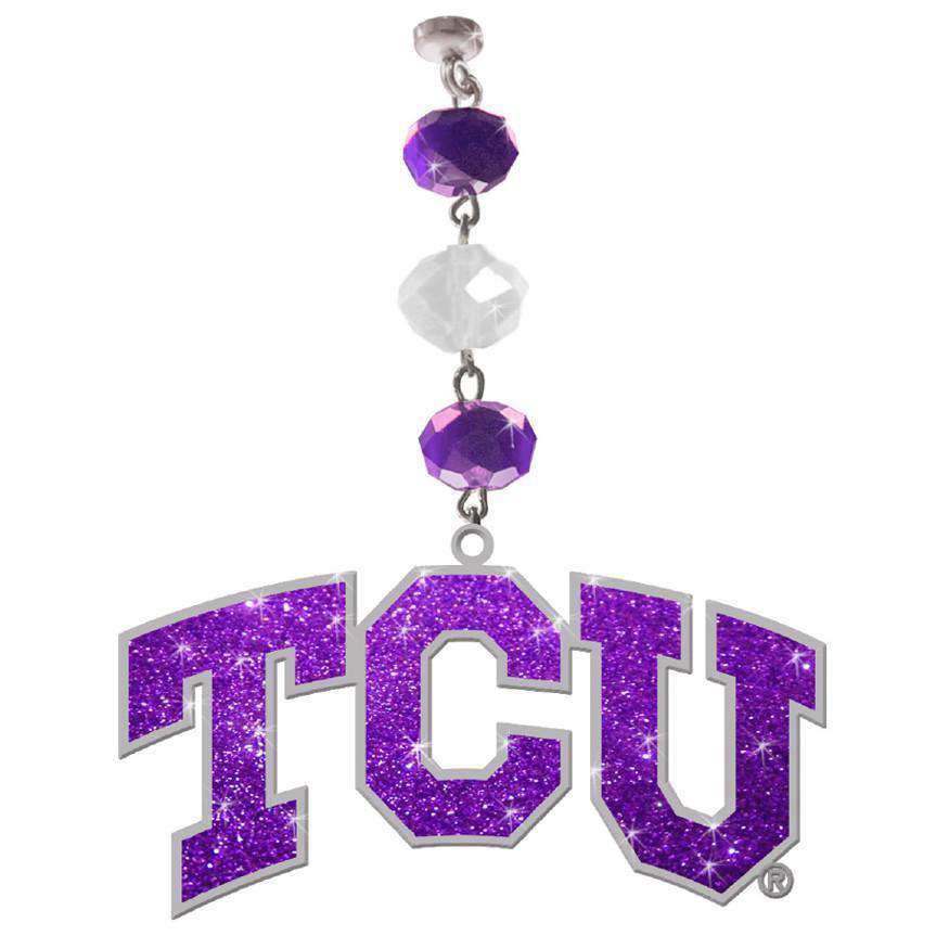 Texas Christian University - Logo Bling (set of 3) MAGNETIC ORNAMENT - MagTrim Designs LLC