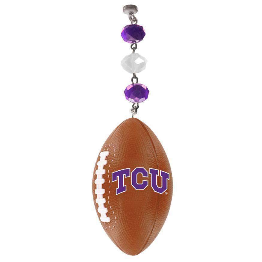 Texas Christian University - Logo Football (Set of 3) MAGNETIC ORNAMENT - MagTrim Designs LLC