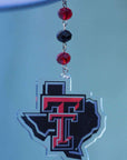 Texas Tech University - Logo Acrylic (set of 3) MAGNETIC ORNAMENT - MagTrim Designs LLC