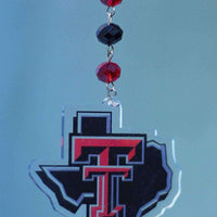 Texas Tech University - Logo Acrylic (set of 3) MAGNETIC ORNAMENT - MagTrim Designs LLC