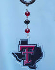 Texas Tech University - Logo Acrylic (set of 3) MAGNETIC ORNAMENT - MagTrim Designs LLC