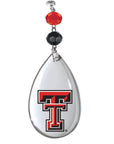 Texas Tech University - Logo Crystal (set of 3) MAGNETIC ORNAMENT - MagTrim Designs LLC