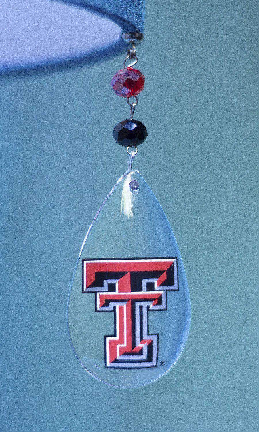 Texas Tech University - Logo Crystal (set of 3) MAGNETIC ORNAMENT - MagTrim Designs LLC