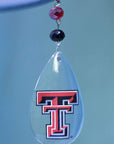 Texas Tech University - Logo Crystal (set of 3) MAGNETIC ORNAMENT - MagTrim Designs LLC