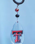 Texas Tech University - Logo Crystal (set of 3) MAGNETIC ORNAMENT - MagTrim Designs LLC