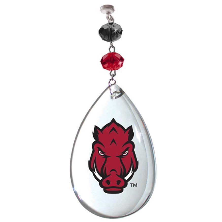 University of Arkansas - Logo Crystal (set of 3) MAGNETIC ORNAMENT - MagTrim Designs LLC